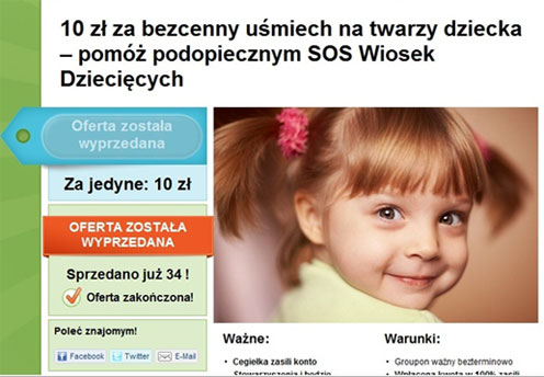 Fundraising poprzez Groupon.pl